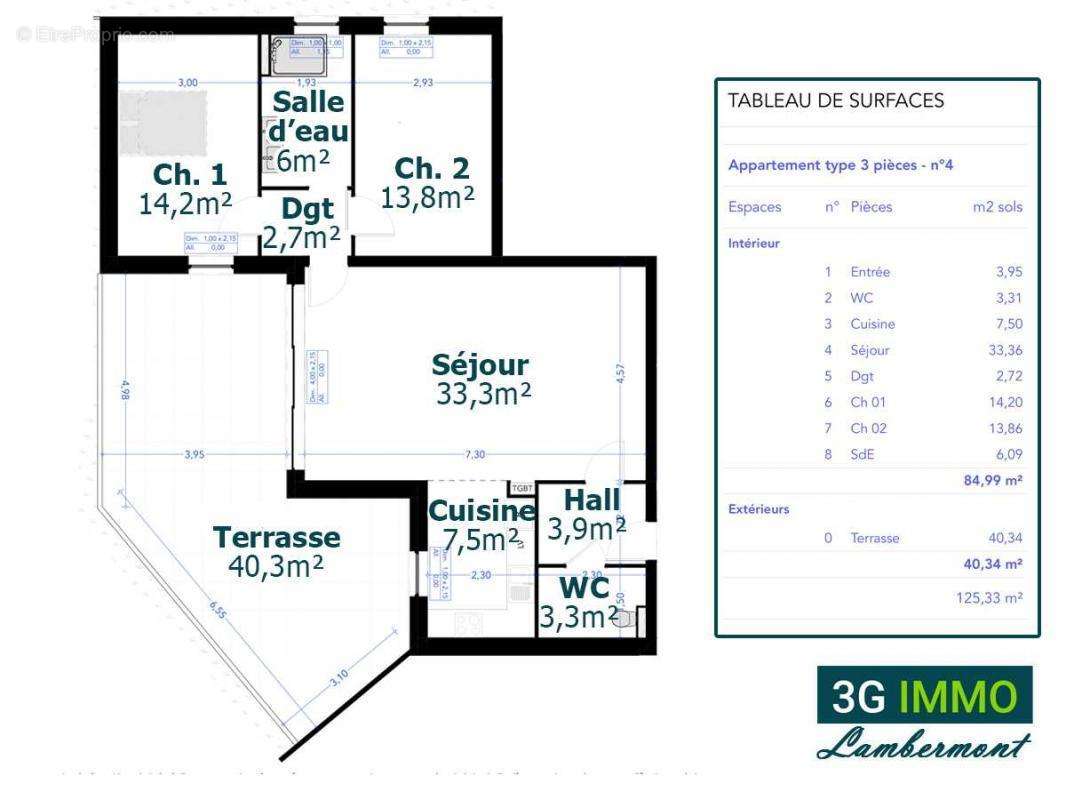 Appartement à VILLERS-LA-MONTAGNE