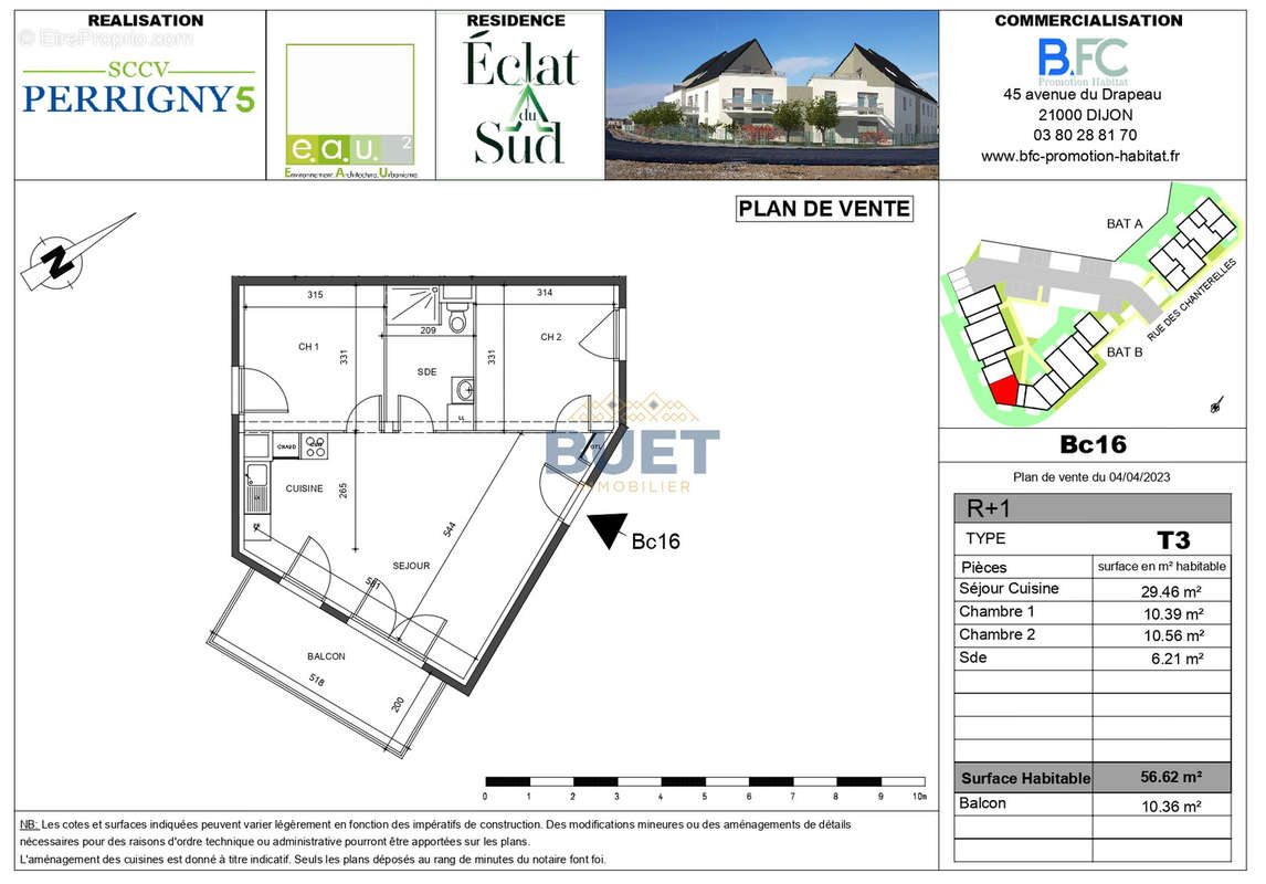 Appartement à PERRIGNY-LES-DIJON