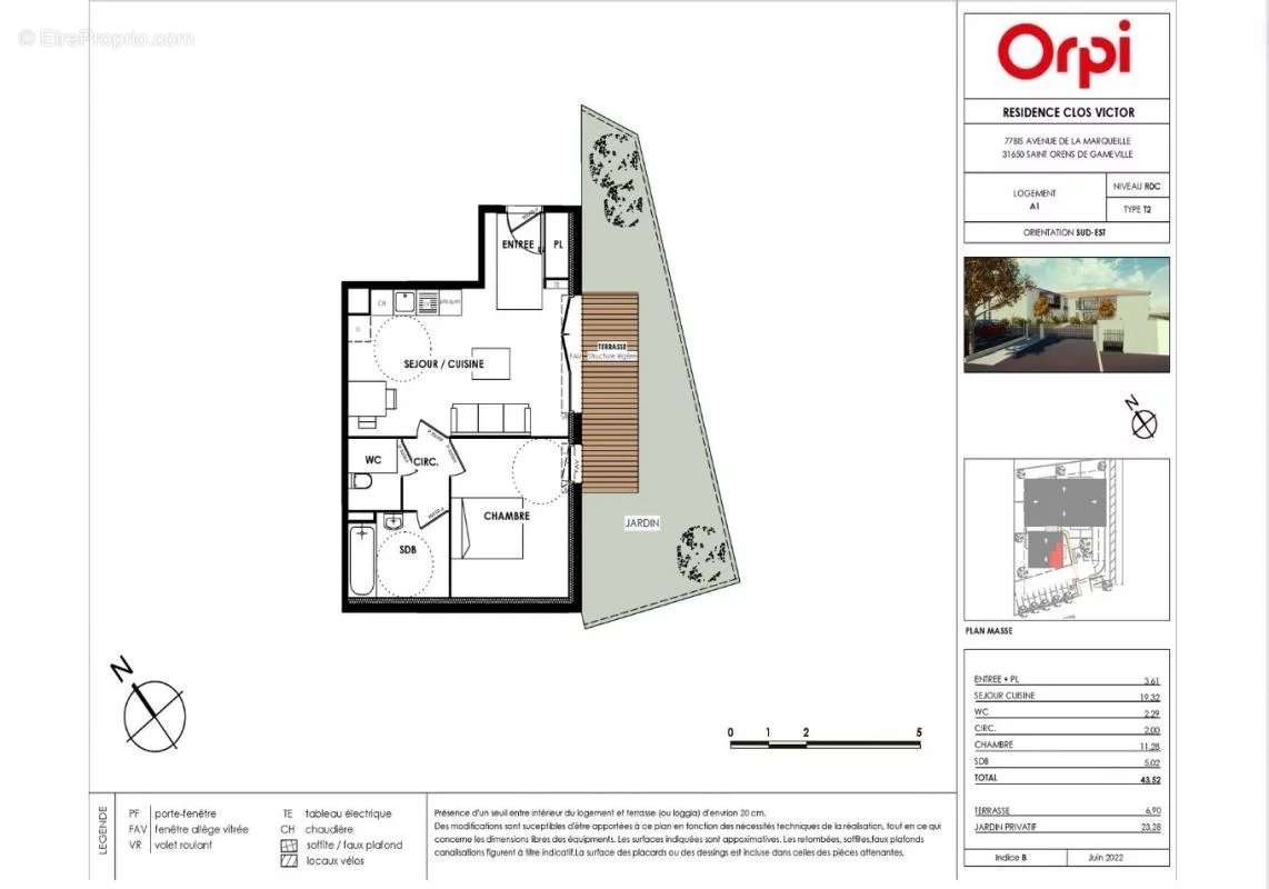 Appartement à SAINT-ORENS-DE-GAMEVILLE