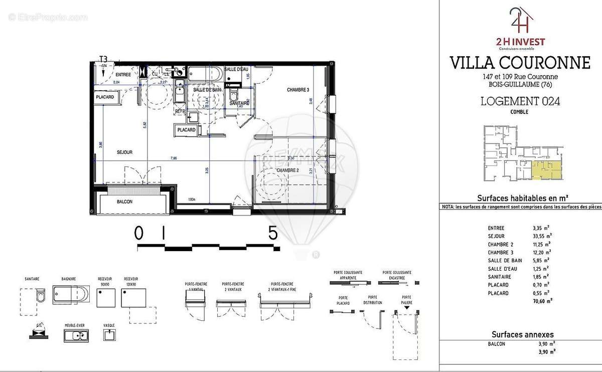 Appartement à BOIS-GUILLAUME