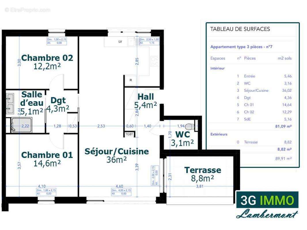 Appartement à VILLERS-LA-MONTAGNE