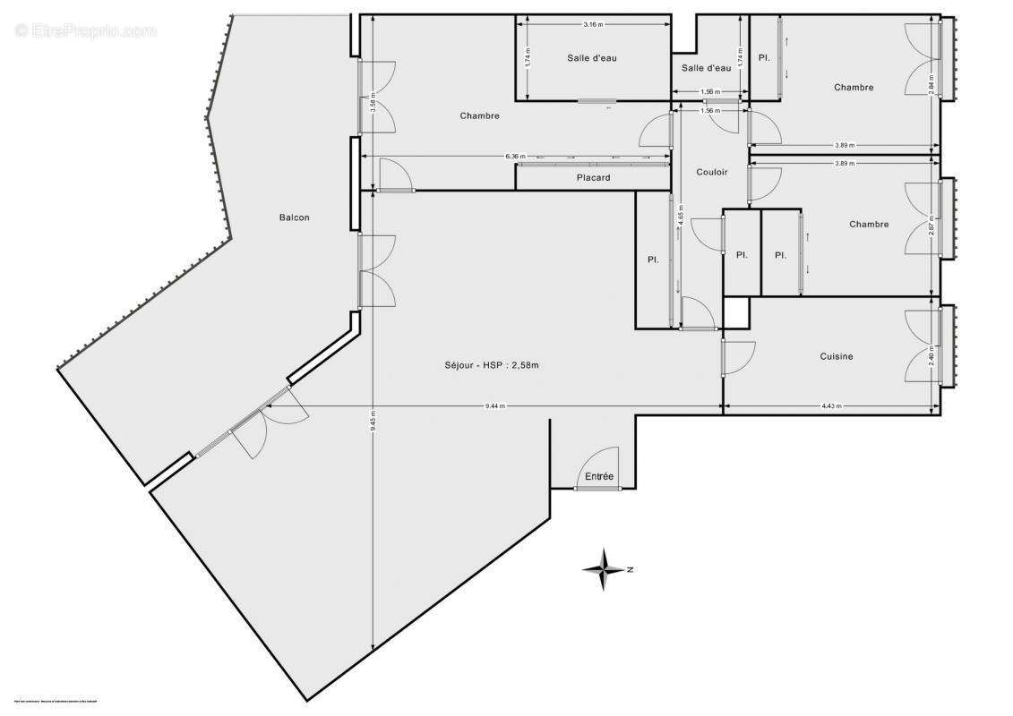 Appartement à LEVALLOIS-PERRET