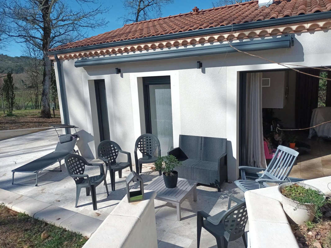 terrasse piscine - Maison à CAHORS