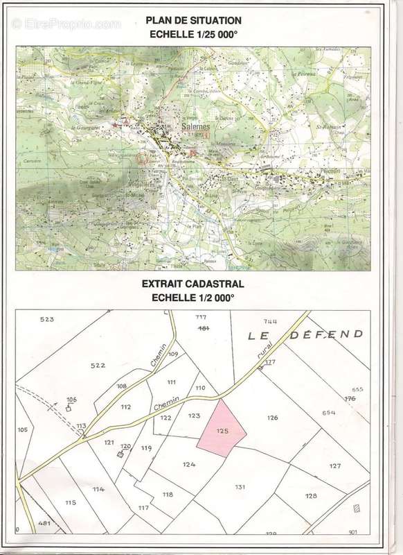 Terrain à SALERNES