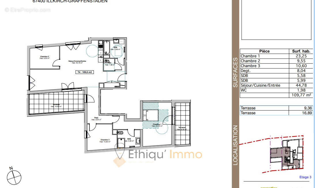 Appartement à ILLKIRCH-GRAFFENSTADEN