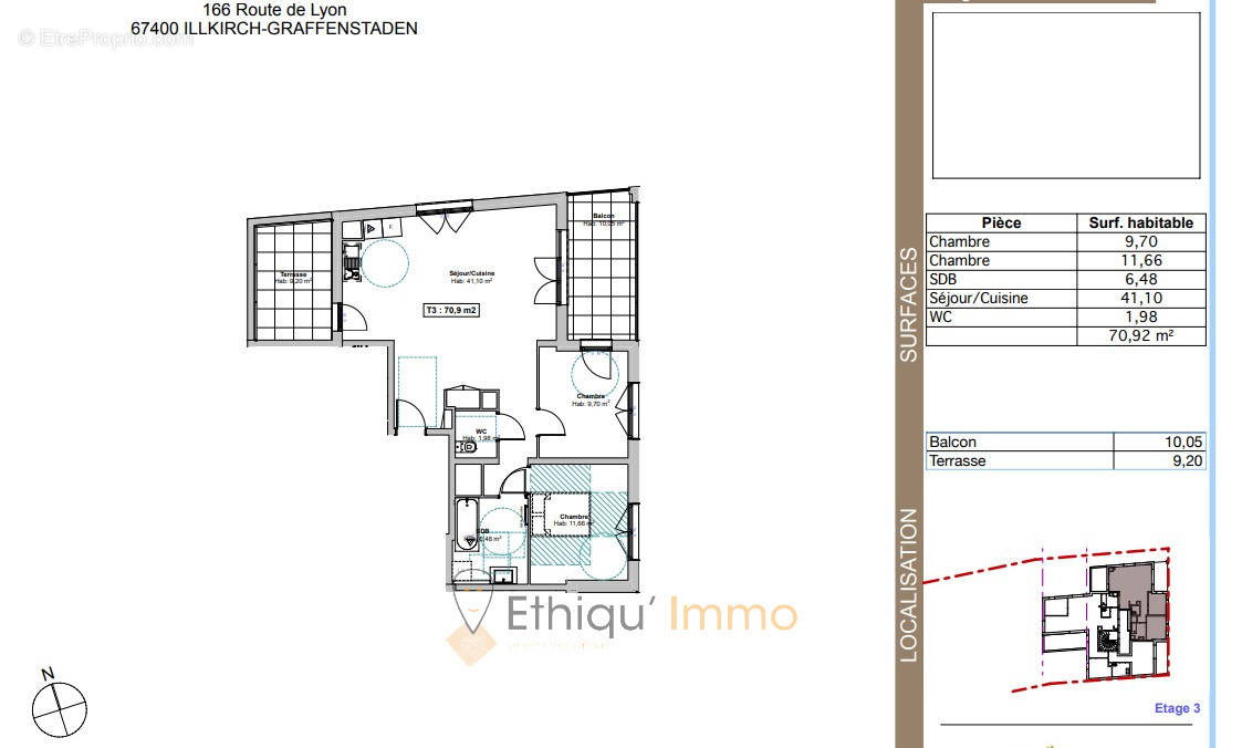 Appartement à ILLKIRCH-GRAFFENSTADEN