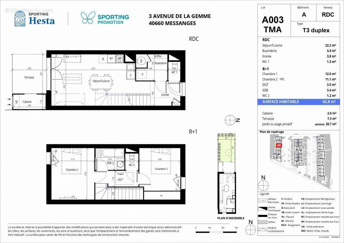 Appartement à MESSANGES