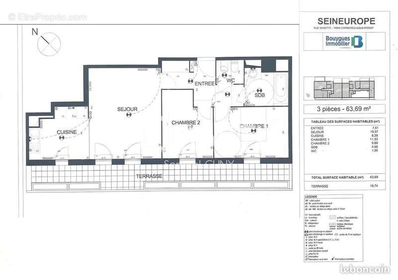 Appartement à CARRIERES-SOUS-POISSY