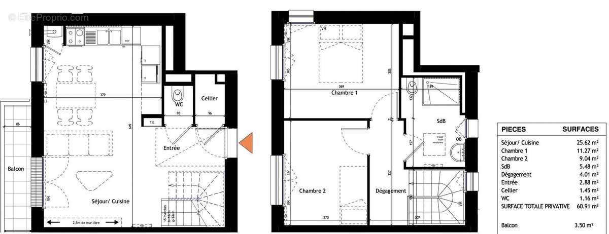 Appartement à L&#039;HERMITAGE