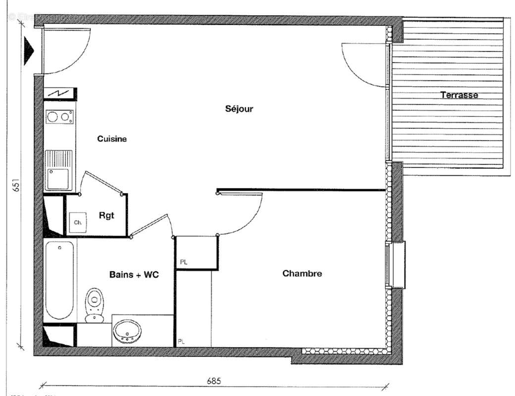 Appartement à BENESSE-MAREMNE