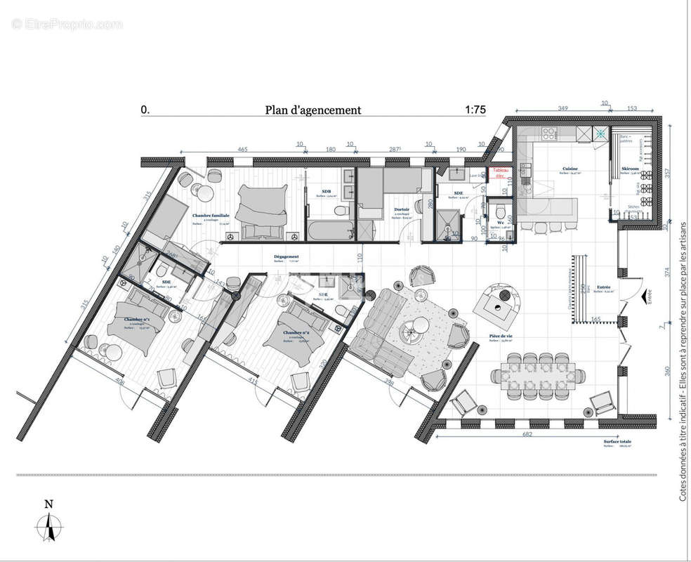 Plan - Appartement à LA COTE-D&#039;AIME