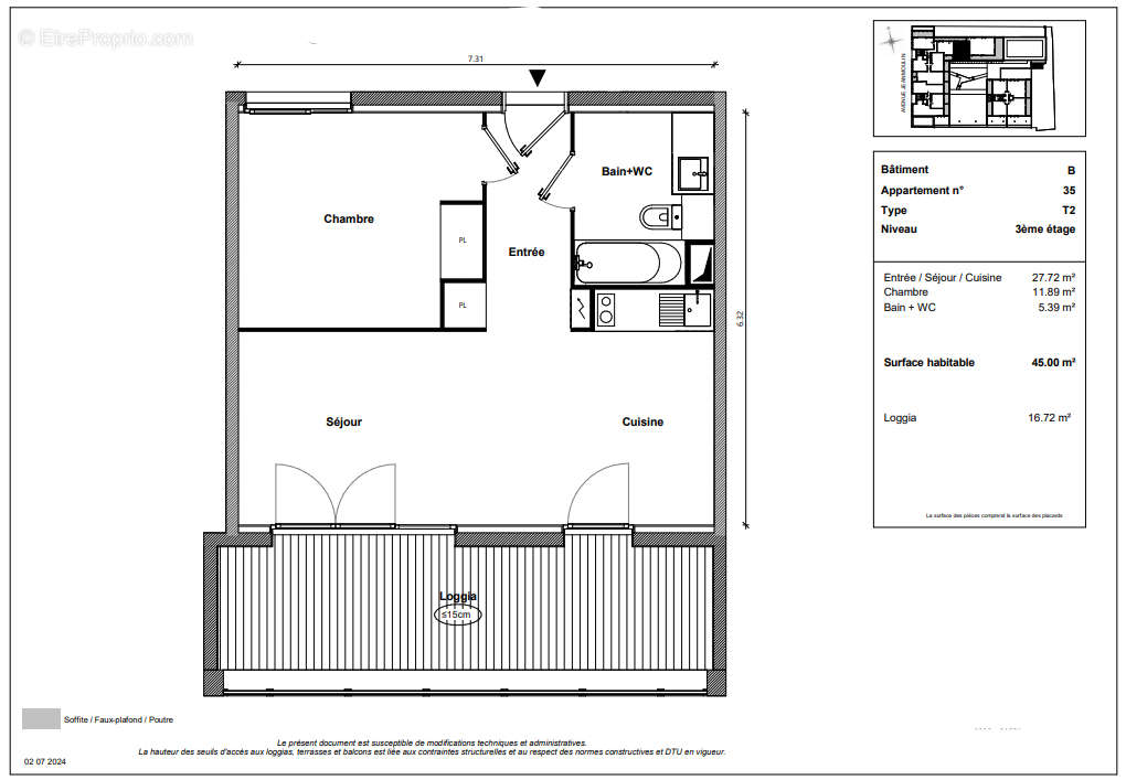 Appartement à TOULOUSE