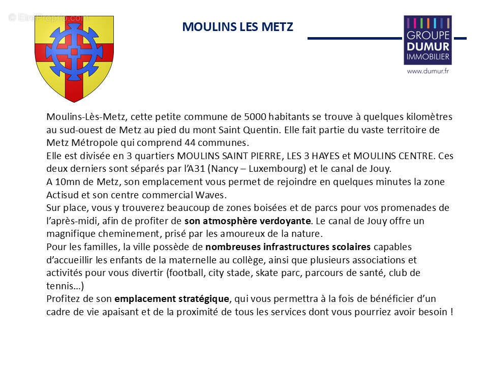 Appartement à MOULINS-LES-METZ