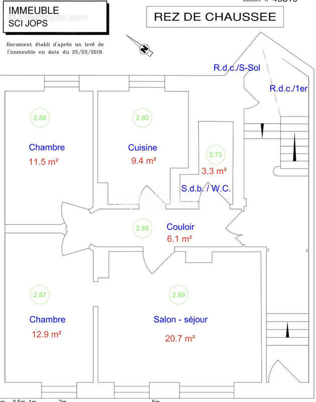 Plan Rdch - Appartement à SARREGUEMINES