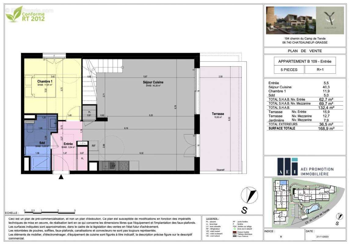 Appartement à CHATEAUNEUF-GRASSE