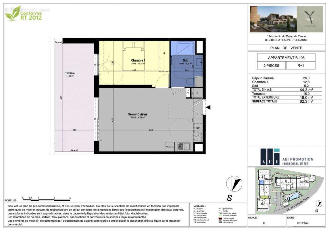 Appartement à CHATEAUNEUF-GRASSE