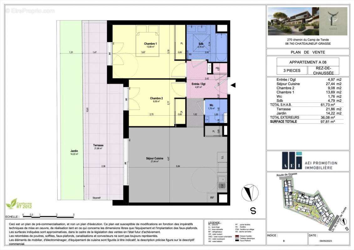 Appartement à CHATEAUNEUF-GRASSE