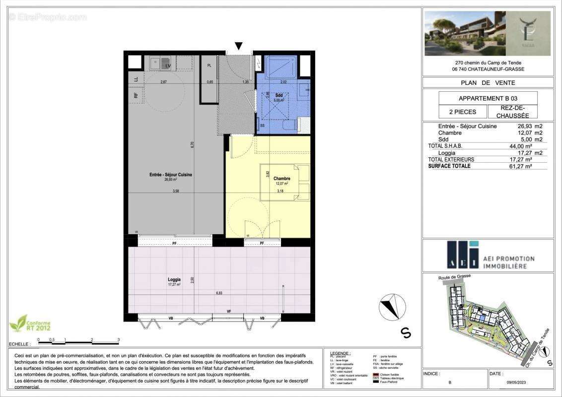 Appartement à CHATEAUNEUF-GRASSE