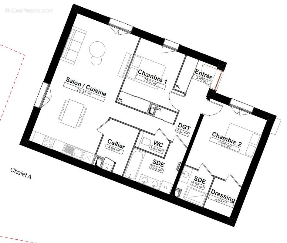 Appartement à LES AVANCHERS-VALMOREL