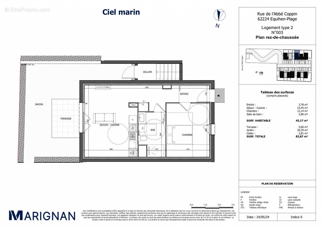 Appartement à EQUIHEN-PLAGE