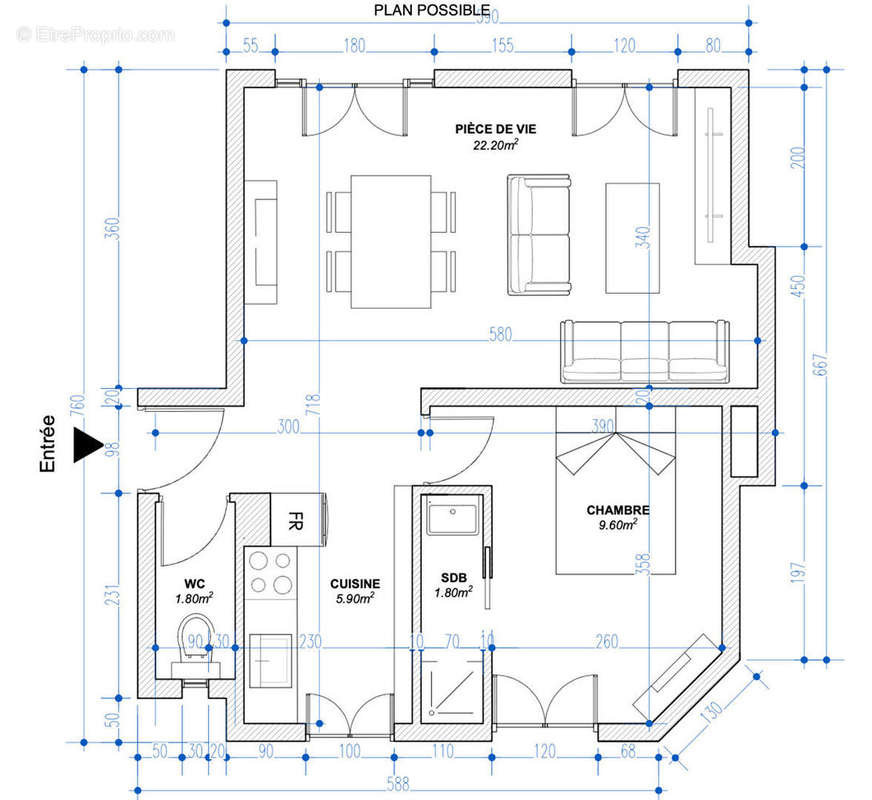 Appartement à LEVALLOIS-PERRET