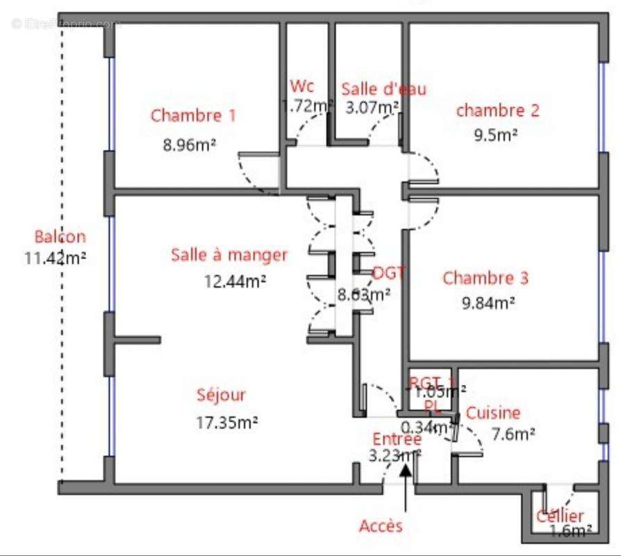 Appartement à RILLIEUX-LA-PAPE