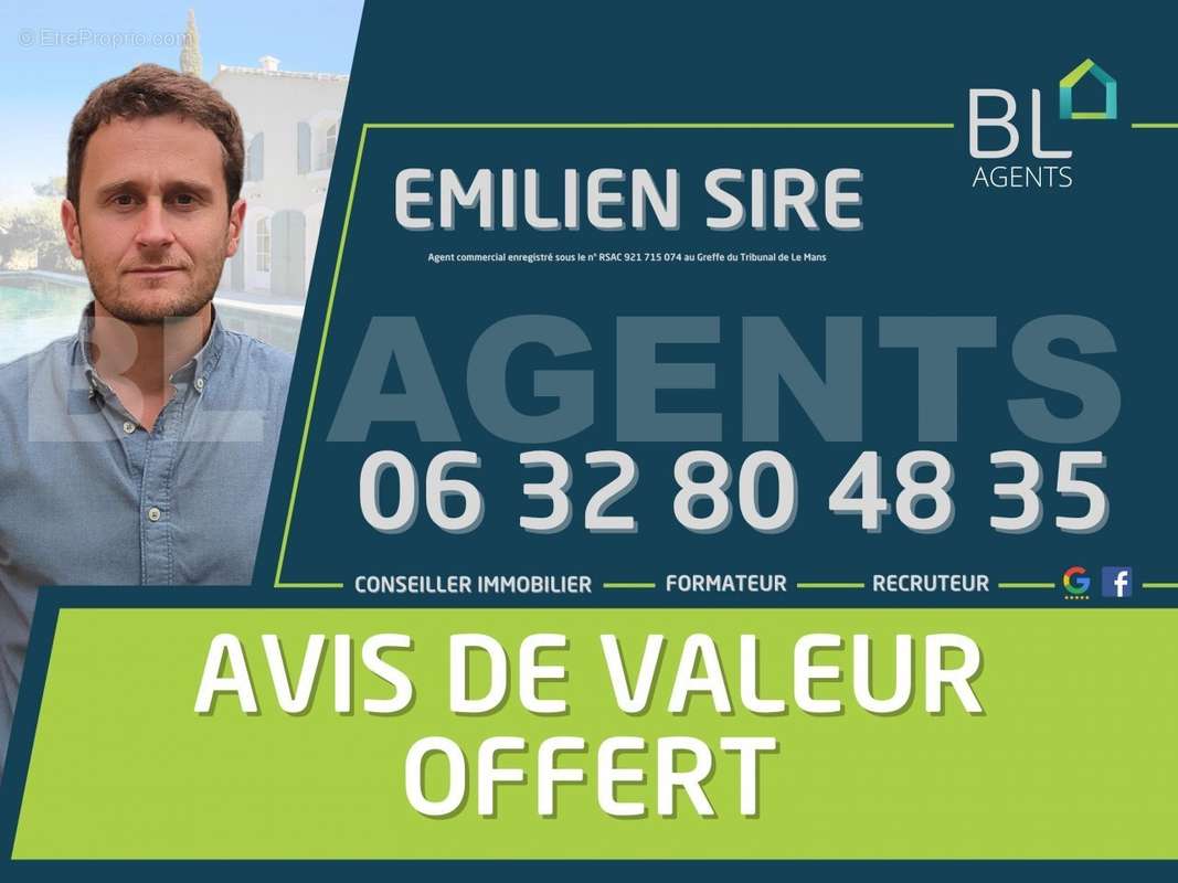 Avis de valeur offert - Maison à SAVIGNE-L&#039;EVEQUE