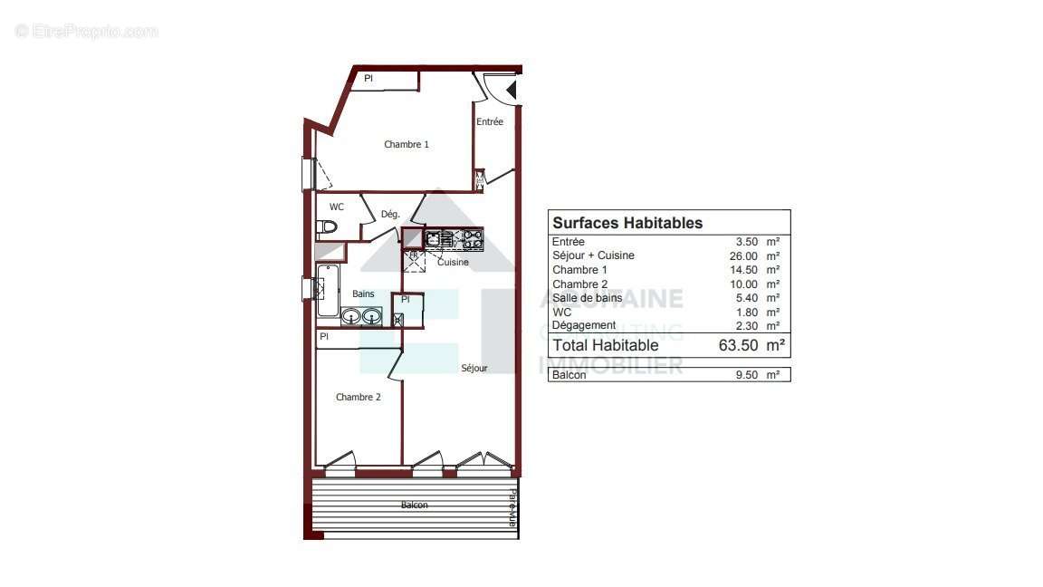 Appartement à VILLENAVE-D&#039;ORNON