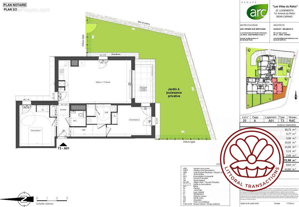 Plan de l&#039;appartement - Appartement à CARNAC