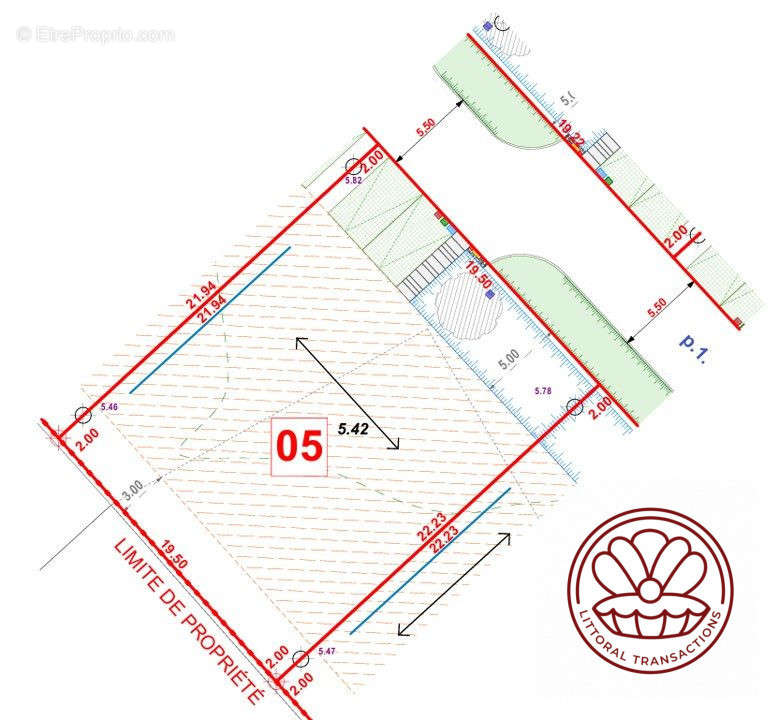 Plan du terrain n°5 - Terrain à CARNAC