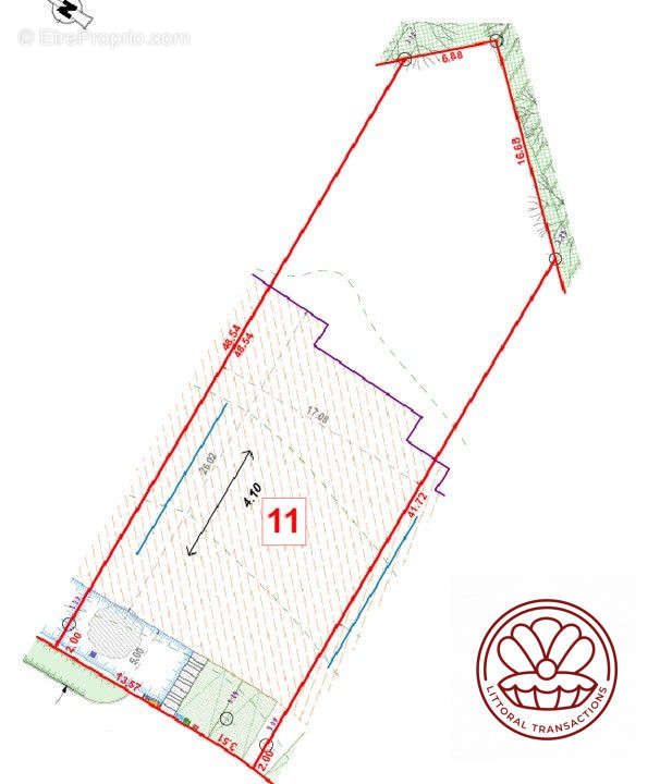 Plan du terrain n°11 - Terrain à CARNAC