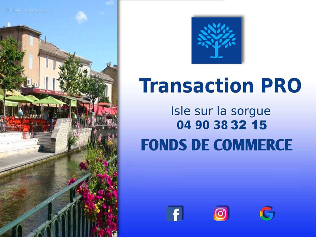 Commerce à L&#039;ISLE-SUR-LA-SORGUE