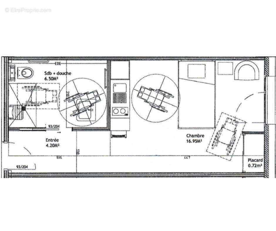 Plan de l&#039;appartement. - Appartement à MAZE