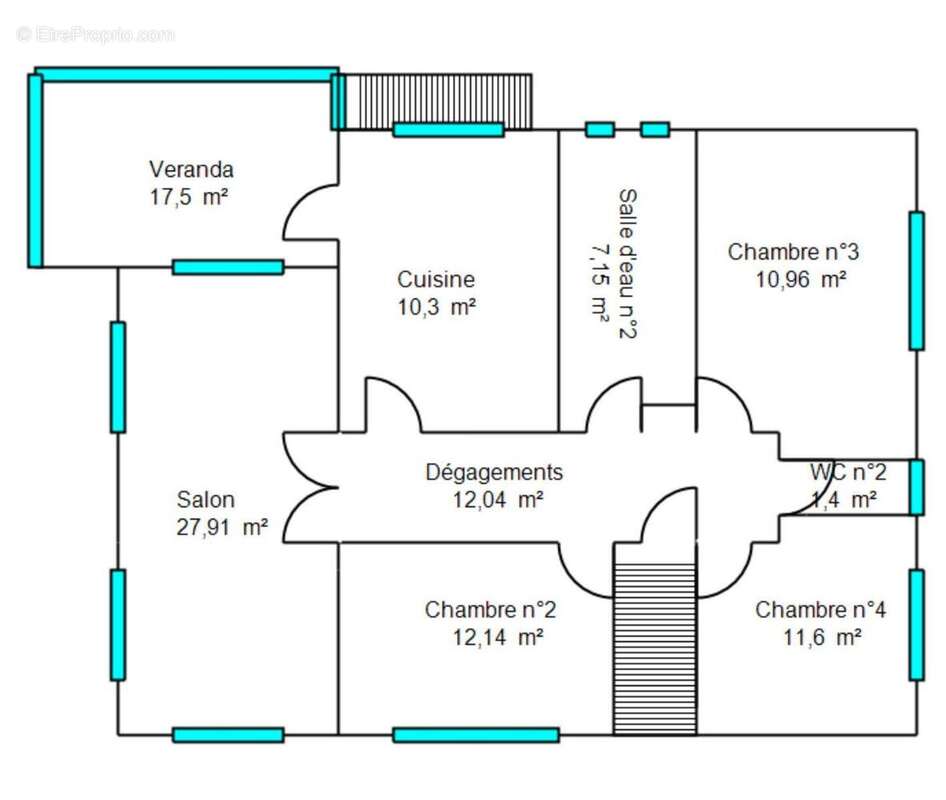 Plan étage - Maison à GREZIEU-LA-VARENNE