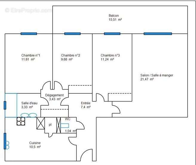 Appartement à LE CANNET