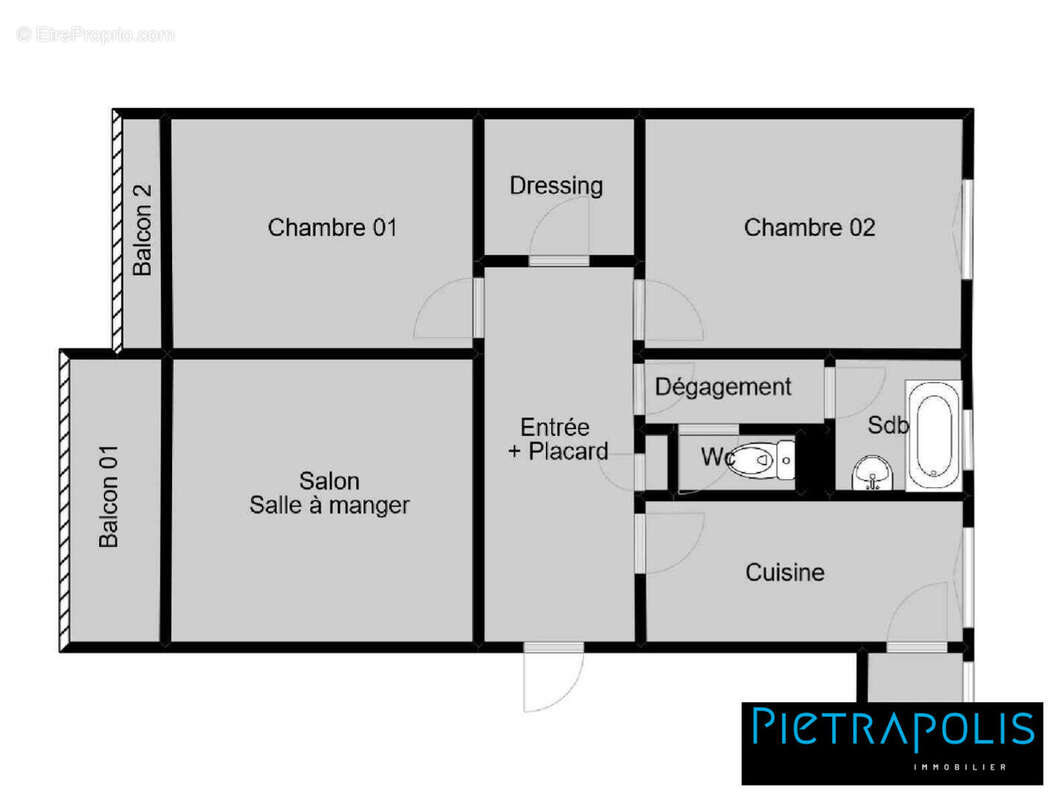 Plan - Appartement à LYON-5E