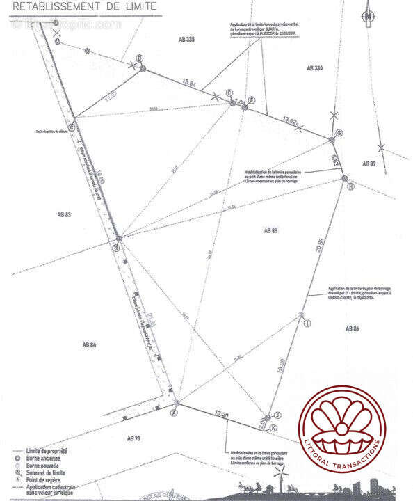 Plan de la parcelle - Terrain à AURAY