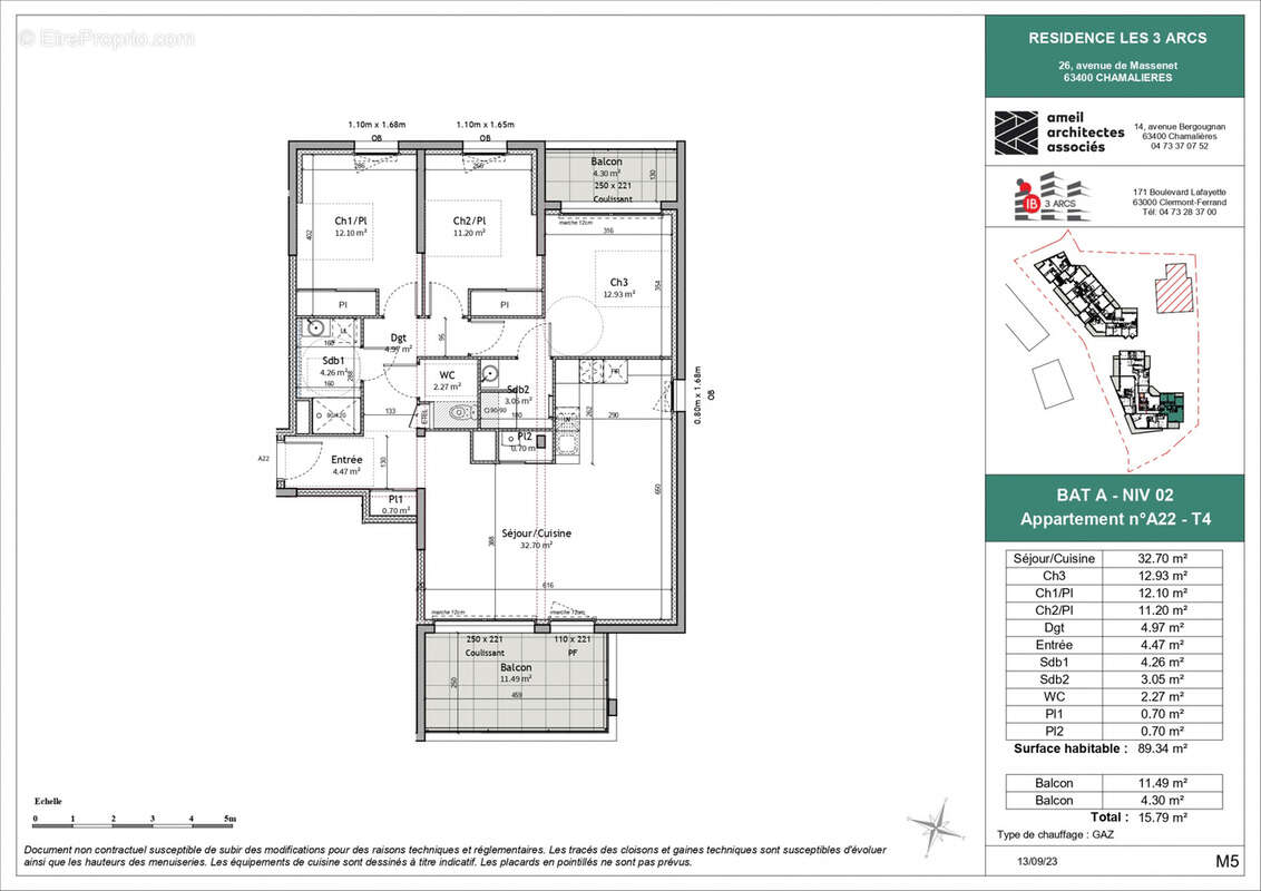 Appartement à CHAMALIERES