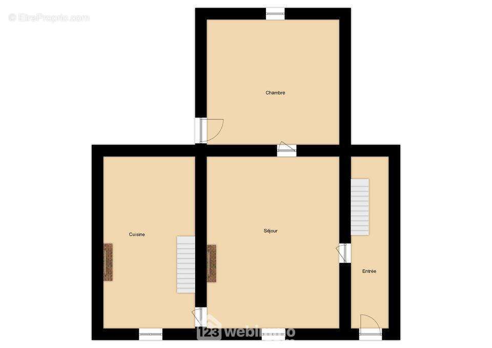 Croquis actuel du rez-de-chaussée - Maison à COULOMBIERS