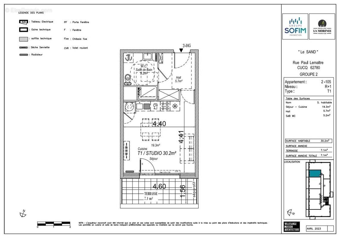 Appartement à CUCQ